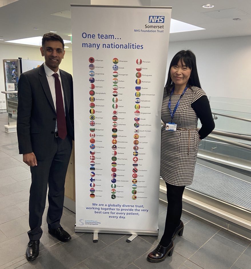 Thank you so much to our inspirational leader @DrHNaqvi @NHS_RHO for coming to @SomersetFT & spending a day with me, our colleagues & our executive team. I & my colleagues are so grateful for our valuable conversation and discussion on #inclusion today 💕❤️