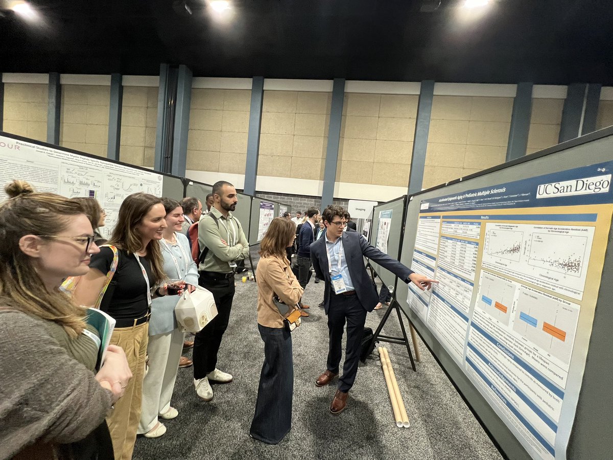 Shout out to our MS fellow (Dr. Goyne) and CRC (Tamara Shabi) for presenting their work at <a href="/ACTRIMS/">ACTRIMS®</a>. Dr. Goyne presented on accelerated biological age in Pediatric MS and Tamara talked about our collaborative work with <a href="/OctaveBio/">Octave</a>  to improve healthcare with patients with MS!