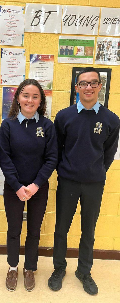 Wishing Caragh and Cian luck at the BTYS Business Bootcamp in UCD this week a 4-day programme where they will be set business challenges, addressed by guest speakers and present to a panel of judges. Only 30 students were chosen from the BTYSE Exhibition to attend 👏👏👏