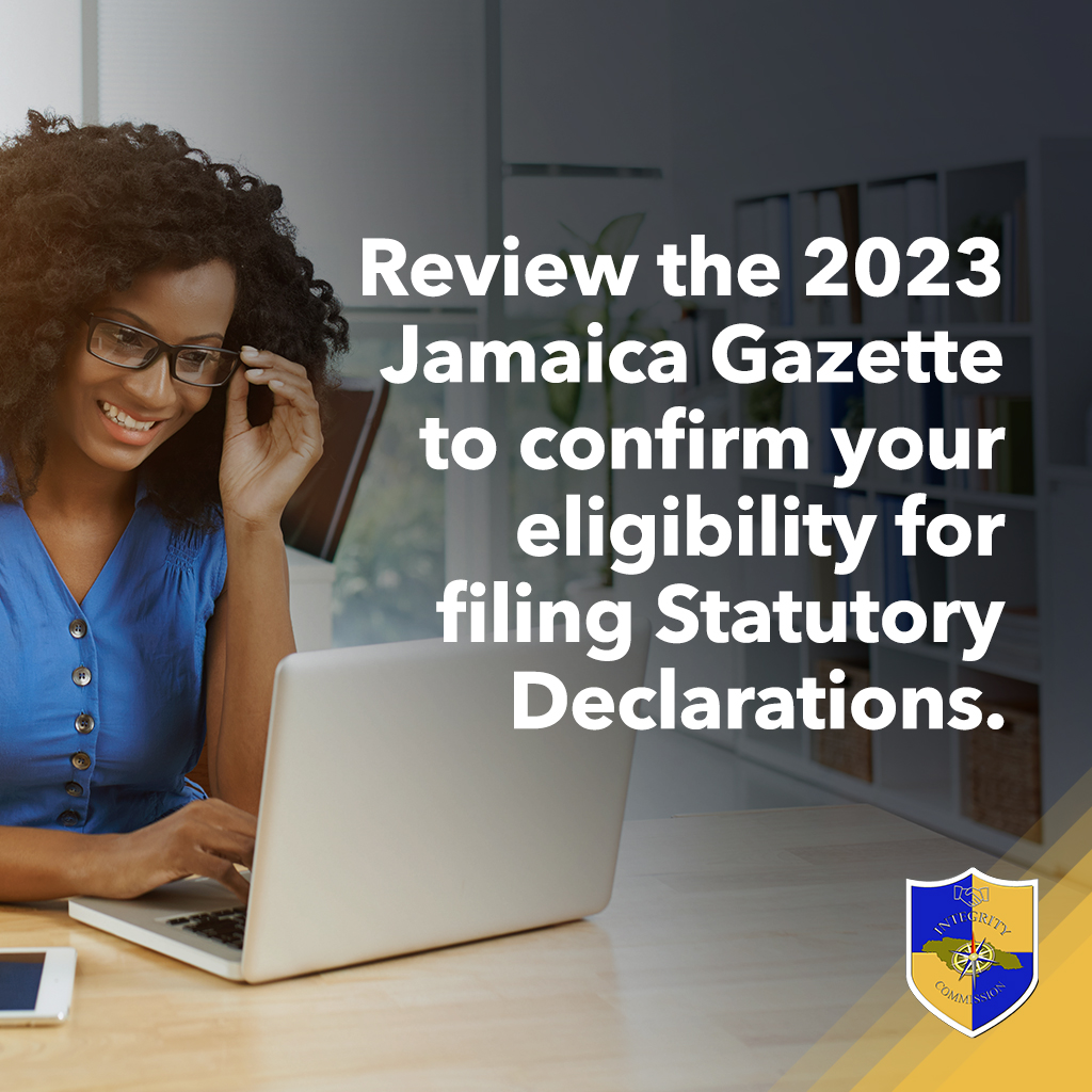 JISNews's tweet photo. Review the 2023 Jamaica Gazette regarding the Integrity Commission Act and check your eligibility for filing a statutory declaration.

Your key to a seamless process awaits! 

View the 2023 Jamaica Gazette here: 
https://t.co/srYCZ57JHG

#JamaicaGazette #StatutoryDeclarations #StayInformed