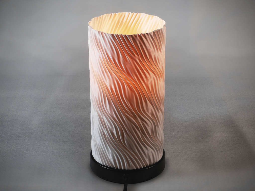 🌊 Helical waves lamp shade
➡️ 3D model: cults3d.com/:1831349
💡 Designed by <a href="/alecs_form/">Alec Singh</a>