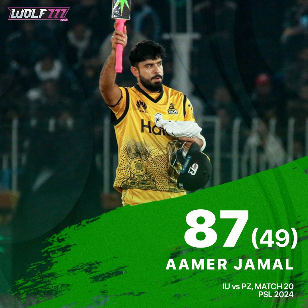 Aamer Jamal played an impressive knock despite Peshawar end up in a losing side. #Aamerjamal #Cricket #PSL #PeshawarZalmi #T20 #Wolf777news