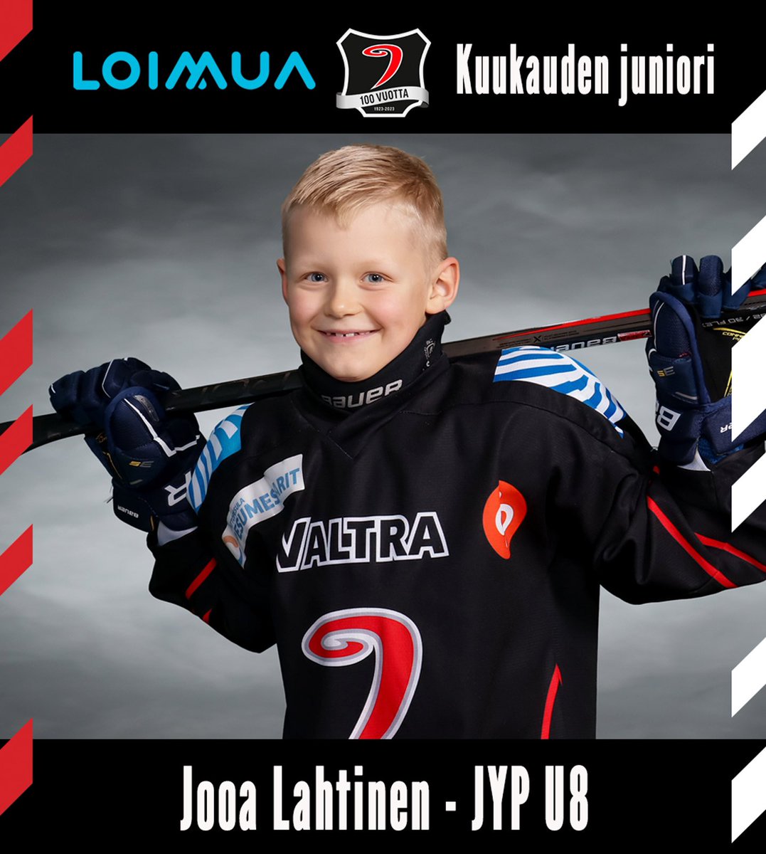 Ympäristölle ystävällisiä, vaivattomia ja kilpailukykyisiä lämmitysratkaisuja tarjoava @loimua_oy palkitsee kuukausittain JYPin ja Loimuan kuukauden juniorin. Helmikuun junioriksi on valittu JYP Junioreiden U8 -joukkueen Jooa Lahtinen! 👏🏻

Jooan valinnassa korostuu hänen toiset