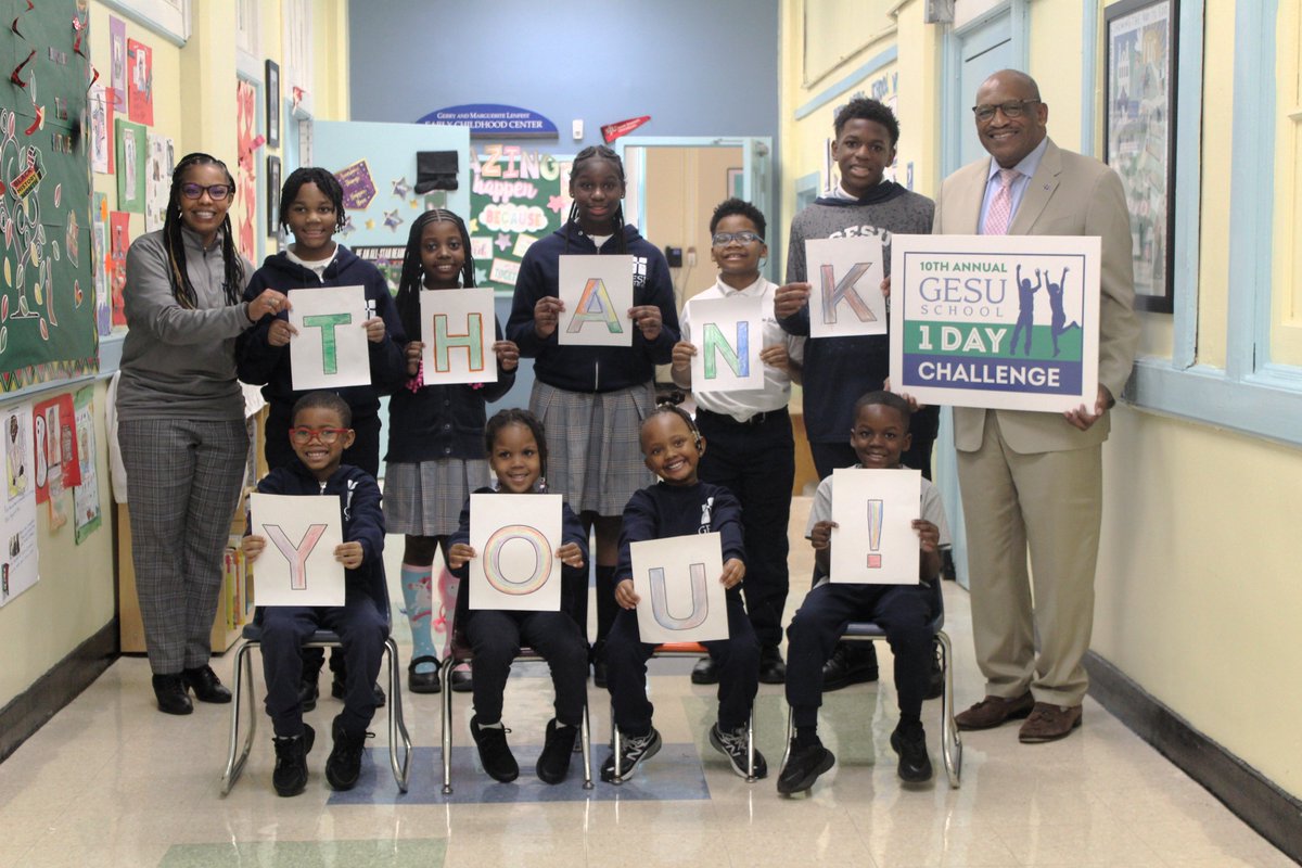 Gesu exceeded our 1 Day Challenge goals, raising $137,000+! Our sincere thanks to all supporters &amp; matching gift donors: The Z Foundation, K Ten Kids Foundation, Mario &amp; Charlotte Ferroni, Tim &amp; Ellen Foster, Mary Kate Leonard &amp; Dominic Tierney, Welch Family &amp; 2 anonymous donors