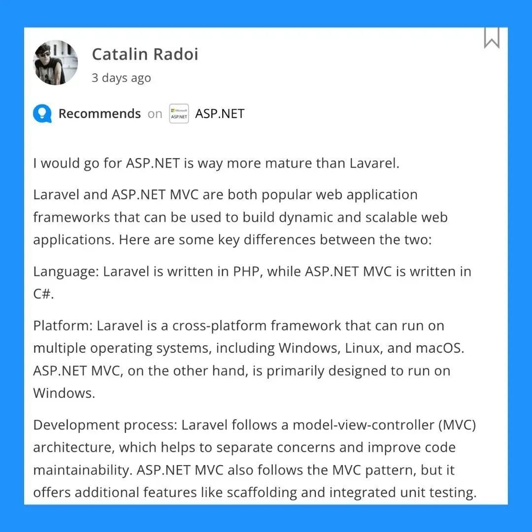 stackshareio's tweet image. #StackAdvice: @aspnet

Advice from Catalin 

👉 buff.ly/3lnQkTO