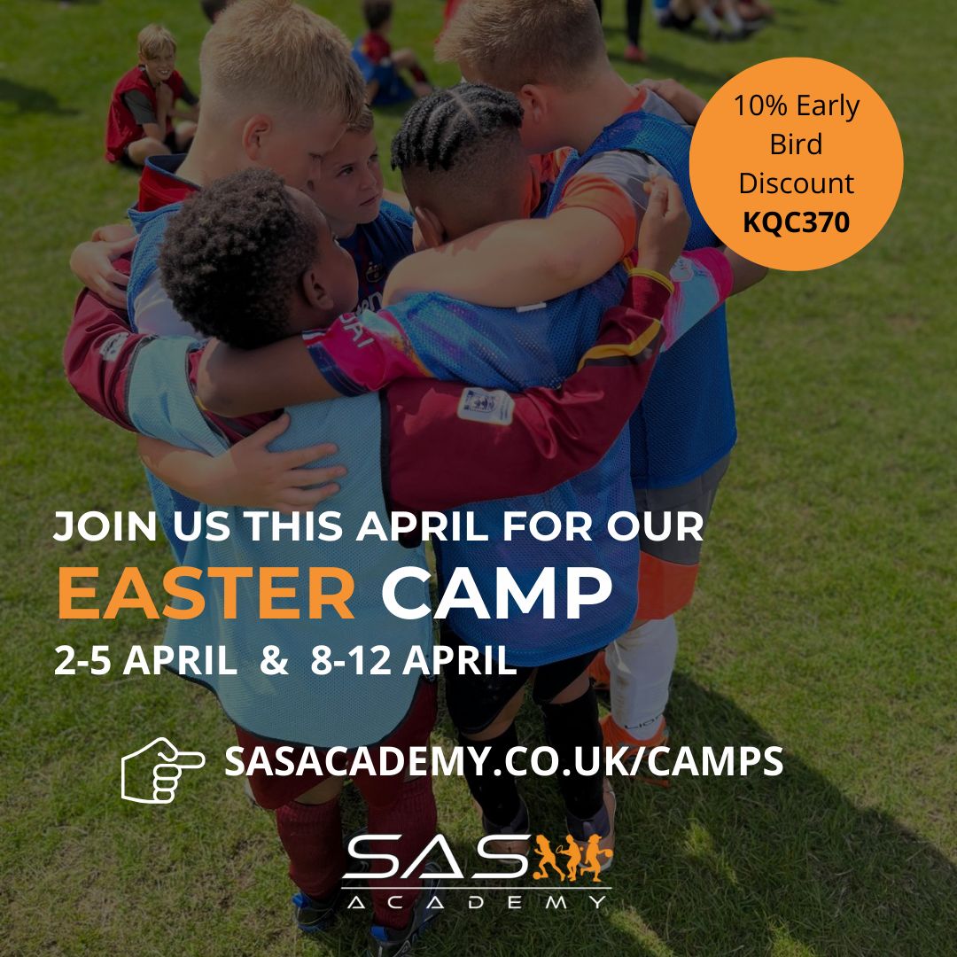🎉 Get ready for an egg-citing Easter adventure at our upcoming #HolidayCamp.

Choose from #football, #cheerleading, and #multi-sports, or mix and match to create the ultimate #Easter experience for your little ones! 🏀⚽🤸‍♀️

🐣 Book before 15 March with KQC370 for 10% #discount!