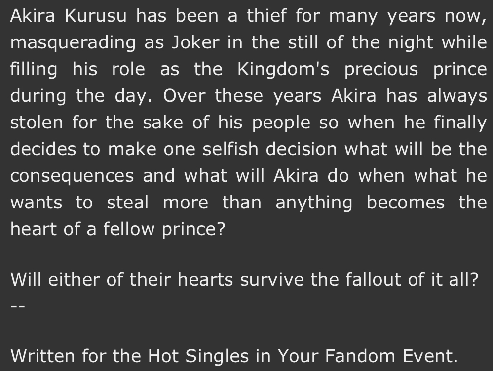 lnfiniteWriting's tweet photo. What is the Price of Love?

🔹Chapter 1/3
🔹8.4k
🔹Royal Fantasy AU, Love Potion shenanigans
🔹My piece for the @bunxia_ event: HSIYF.

🔗https://t.co/3JvqZEebEO

I had the pleasure of working with: 
@Amaru_Tei and @Kaysa21. Please go check out their amazing pieces linked below! https://t.co/HSXinIqpxT