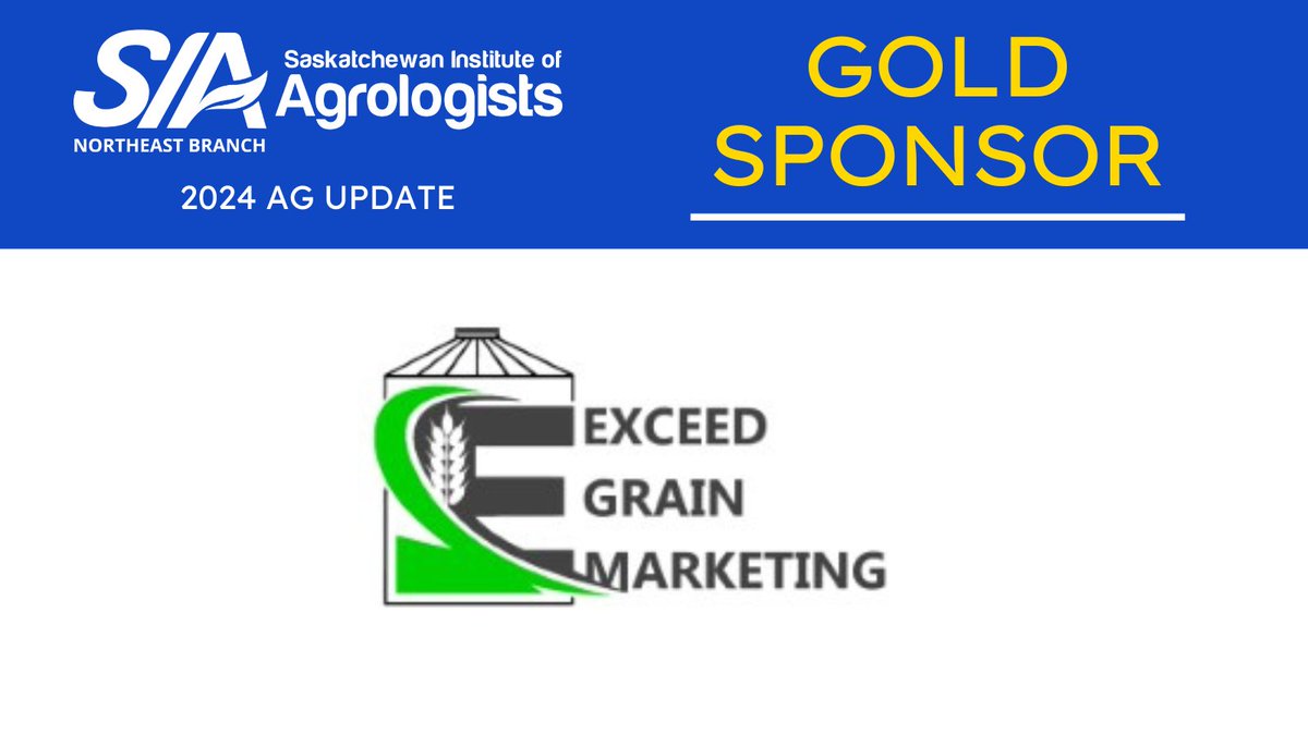 A huge thank you goes out to <a href="/ExceedGrain/">Exceed Grain Marketing</a> for being a gold sponsor of the 15th annual Ag Update! Sponsorships allows for a great event year after year. #AgUpdate2024
Registration Here --&gt; agupdate.ca