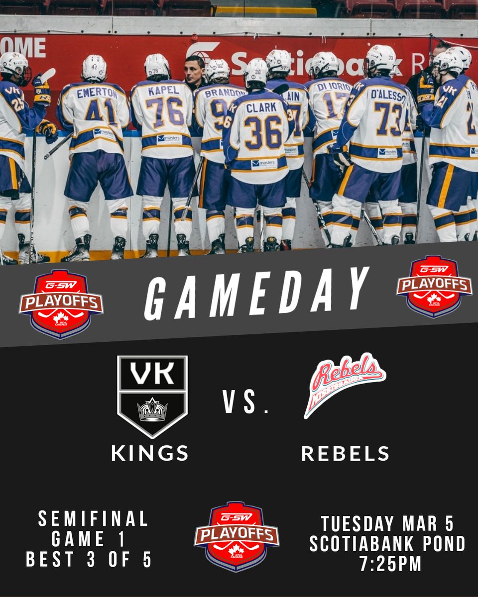 2008Vk's tweet photo. Semifinal action starts tomorrow night at Scotiabank Pond.  #hockey #hockeygame #ploffs #finalride #rollvk
#letsgo https://t.co/tBD32T77gT