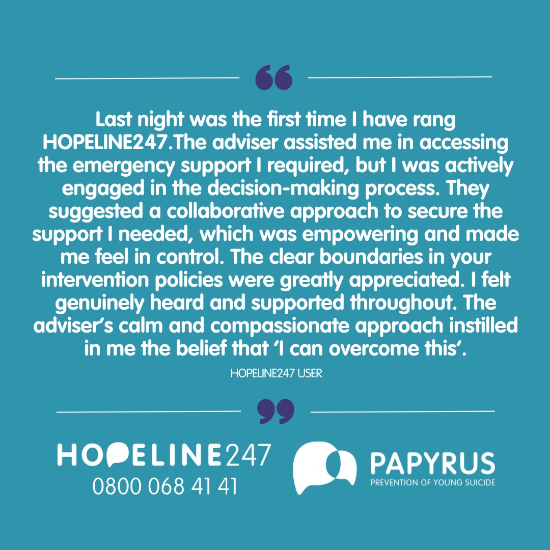 Take control of your healing journey with HOPELINE247.
Our advisers empower you to make decisions about your support, ensuring you feel heard, supported, and in control. You're not alone; HOPELINE247 is here for you.
If you are experiencing suicidal thoughts, call 0800 068 4141.