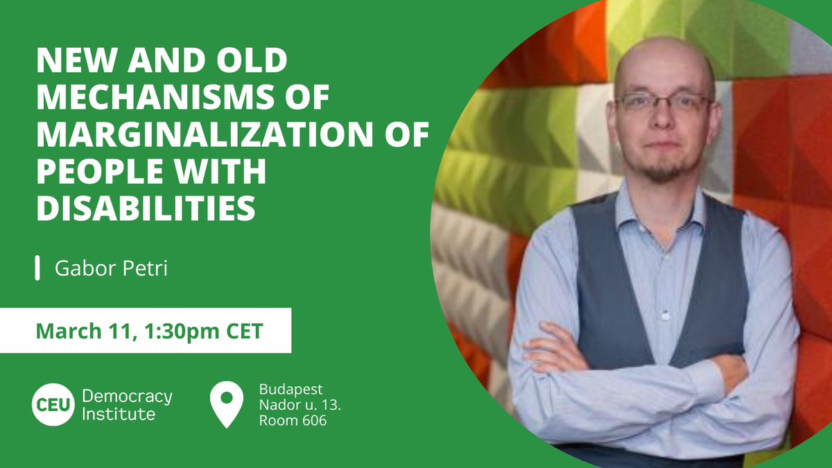 Mark your calendar for the next seminar of our Inequalities and Democracy Workgroup! 🗓️ Mar 11, 1:30pm 🗣️ @PetriGabor 🗣️ Ruth Gazsó Candlish Details: 👉 cutt.ly/NwMNIMGq Registration: 👉 cutt.ly/lwMNOqnp