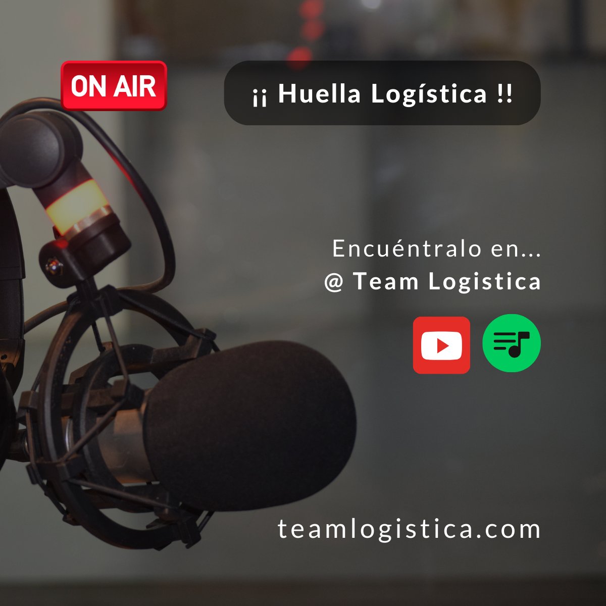HOY llega un nuevo episodio de [ Huella Logística ]

📈 Programa de entrevistas y charlas cortas, con profesionales internacionales.

Síguenos y disfrútalo Ahora...

🎙️ Podcast en Spotify 👇👇 open.spotify.com/show/1LutJgze8…

By Team Logística 
teamlogistica.com