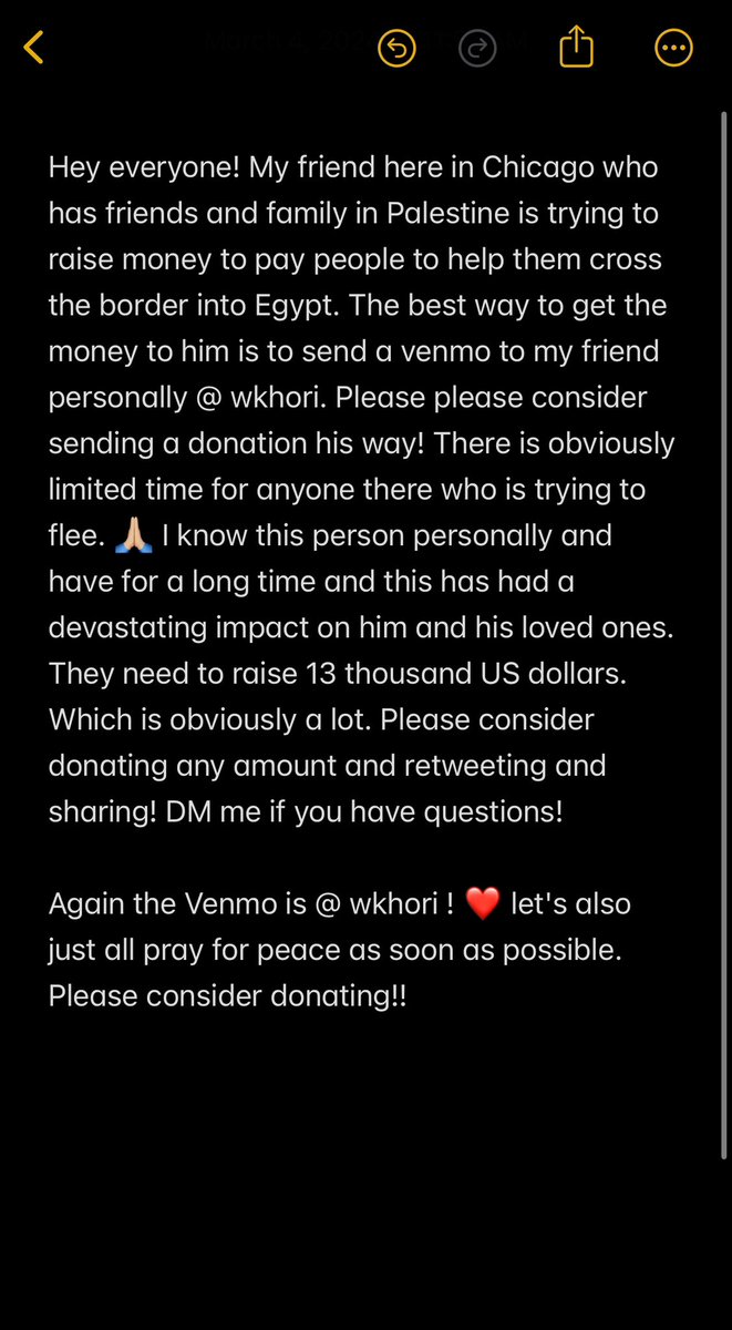 bltchesnmodels's tweet photo. 🚨🚨🚨It's been a while since I've posted on here but I've returned to ask you to please consider retweeting or donating to my friend trying to help the people he knows escape Palestine to safety! Plz retweet!! 🇵🇸🇵🇸🇵🇸🇵🇸

The best way to donate is directly to his Venmo @ wkhori ! https://t.co/uQ0nsrUPWy