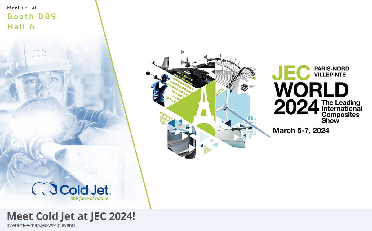 coldjet's tweet image. Setting up our booth D89 in Hall 6 for #JECWorld2024. We're gearing up to showcase cutting-edge innovations in dry ice cleaning. Swing by to see live demos and witness the future of industry cleaning solutions! See you there! #BoothSetup #Innovation #ColdJet