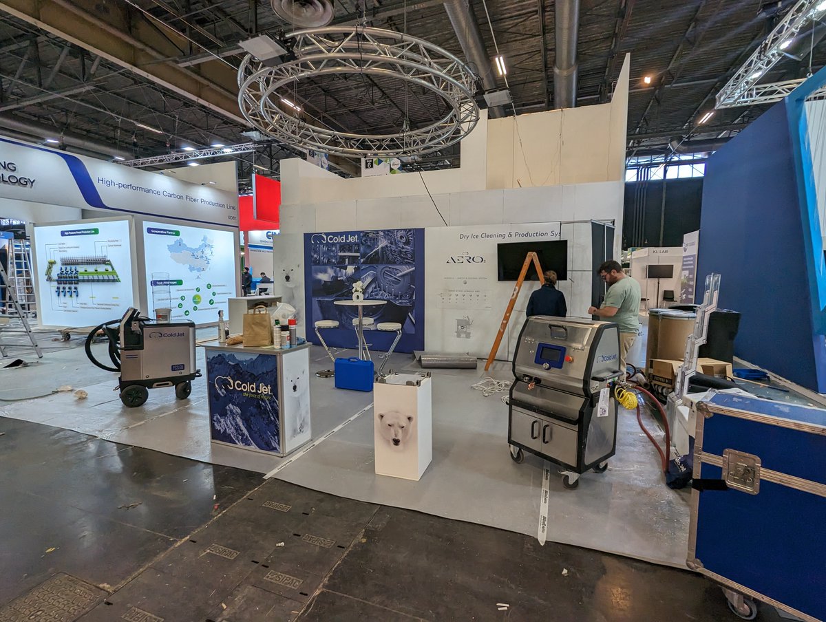 coldjet's tweet image. Setting up our booth D89 in Hall 6 for #JECWorld2024. We're gearing up to showcase cutting-edge innovations in dry ice cleaning. Swing by to see live demos and witness the future of industry cleaning solutions! See you there! #BoothSetup #Innovation #ColdJet