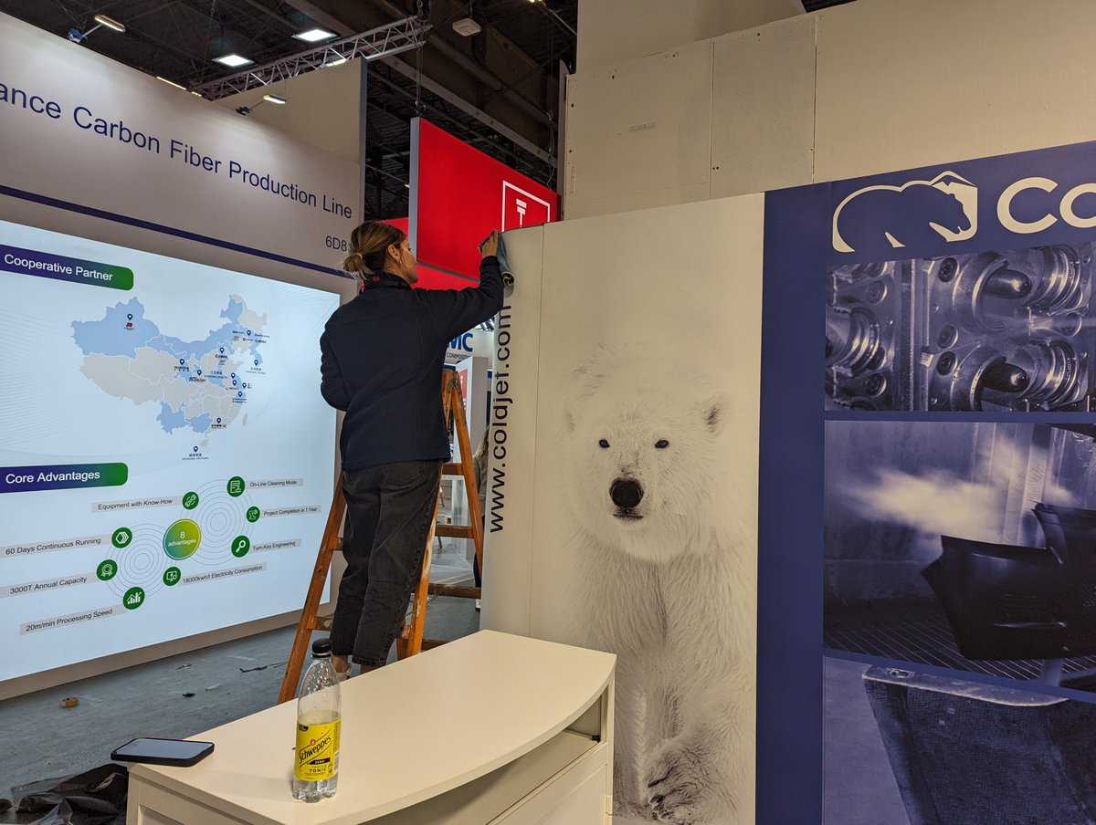 coldjet's tweet image. Setting up our booth D89 in Hall 6 for #JECWorld2024. We're gearing up to showcase cutting-edge innovations in dry ice cleaning. Swing by to see live demos and witness the future of industry cleaning solutions! See you there! #BoothSetup #Innovation #ColdJet