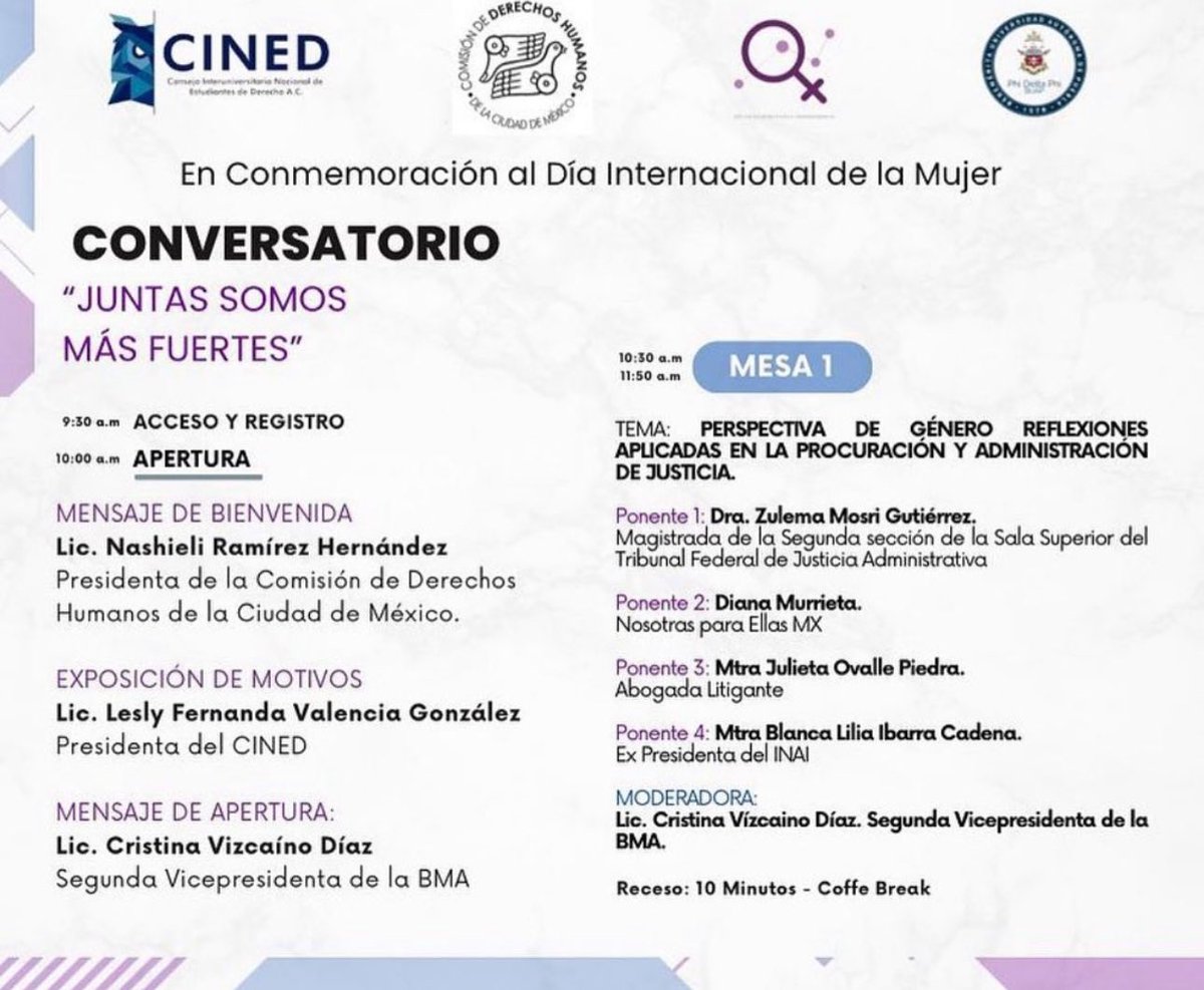 ConsejoINED's tweet photo. @lesly_fvg @LaCanaMx @daniancira @clausdebuen @NormaPimentelMx @Anita_0801 @jennifermsb @DianaLuzVa @mpkv_iij @AbogadasMx @elsabibianap @NashieliRamirez @z_mosri @julietaovallep @bl_ibarra @CrisVizcainoD https://t.co/WTuKFeMq9E