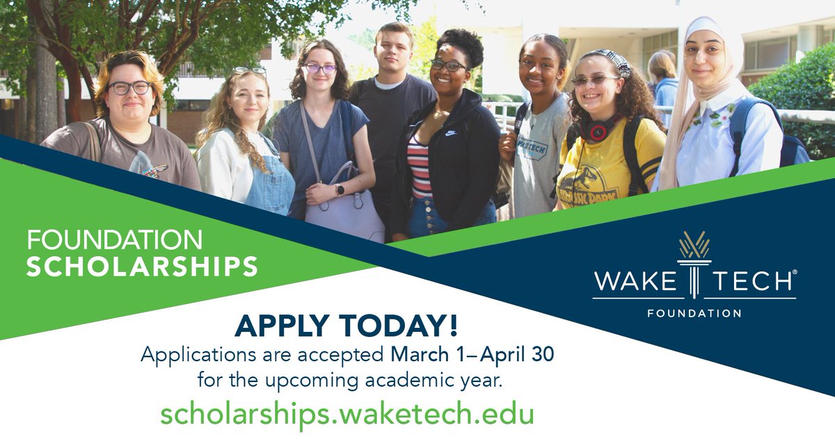 DYK: Wake Tech Foundation scholarships are available for NEW and returning students in degree programs. Most Foundation scholarships are open to all students, regardless of their citizenship status. 🔗: scholarships.waketech.edu