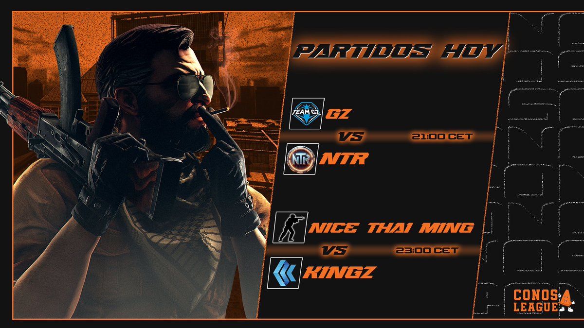 Primeros partidos de la semana

🕘21:00h <a href="/TeamGZcs2/">TEAM GZ</a> vs #NoTanRetiraditos

🕚23:00h #NiceThaiMing vs #KINGZ

twitch.tv/peluso33 ↩️