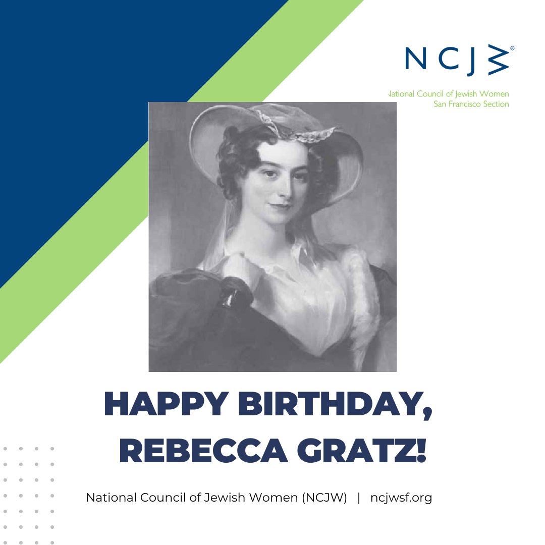 NCJW_SF's tweet photo. HBD, Rebecca Gratz! Gratz helped found the Philadelphia Orphan Society to shelter &amp; educate orphans. She pioneered the model of Jewish Sunday school, creating lesson plans &amp; raising funds for schools to teach about the Jewish religion, history, and culture. (via jwa). https://t.co/EYQmui3adJ