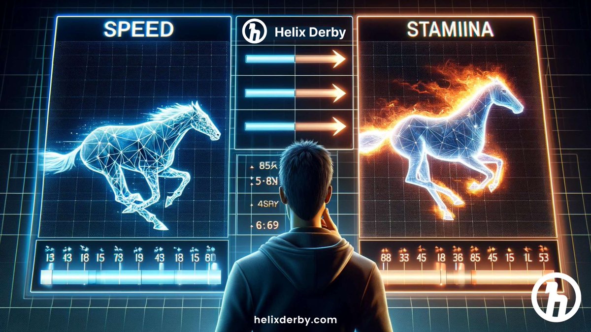 HelixDerby's tweet photo. 🌟 In the heart of Helix Derby lies strategy. Do you lean on the explosive speed of Secretariat's descendant, Big Red, or the unwavering stamina of Zenyatta's virtual echo, Z? Share your winning game plan. 👇 #StrategyTalk #ChampionTactics #HelixDerby #HorseRacing #Gaming https://t.co/pAbWrme0xE