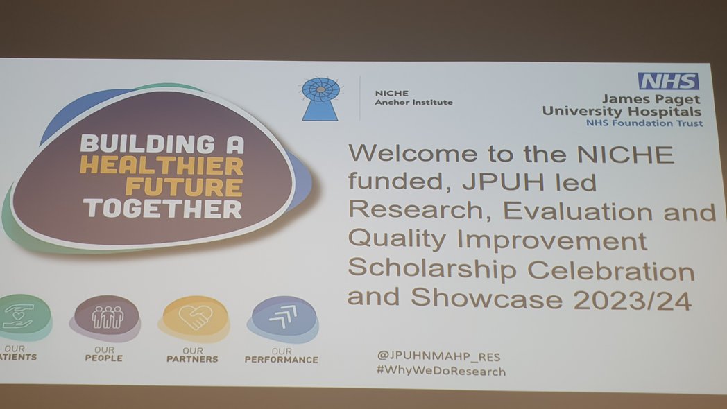 So excited for today's Research Evaluation and QI scholarship: Celebration and Showcase day!! @UEA_NICHE @EEAST_QI @TeamQEH @NCHC_NHS @NNUH @JamesPagetNHS @CCSNHSResearch @ClaireW_UK