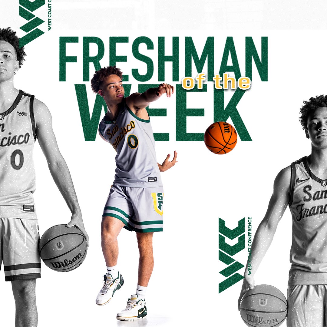 𝐂𝐚𝐧'𝐭 𝐛𝐞 𝐬𝐭𝐨𝐩𝐩𝐞𝐝 🙌

For the third time this season and for the second straight week, <a href="/rybeazz/">ryan beasley</a> is the <a href="/MyCreditUnion1/">Credit Union 1</a> #WCChoops Freshman of the Week!

📰Full Release: shorturl.at/FGIMV

#USFDons | #WCChoops
