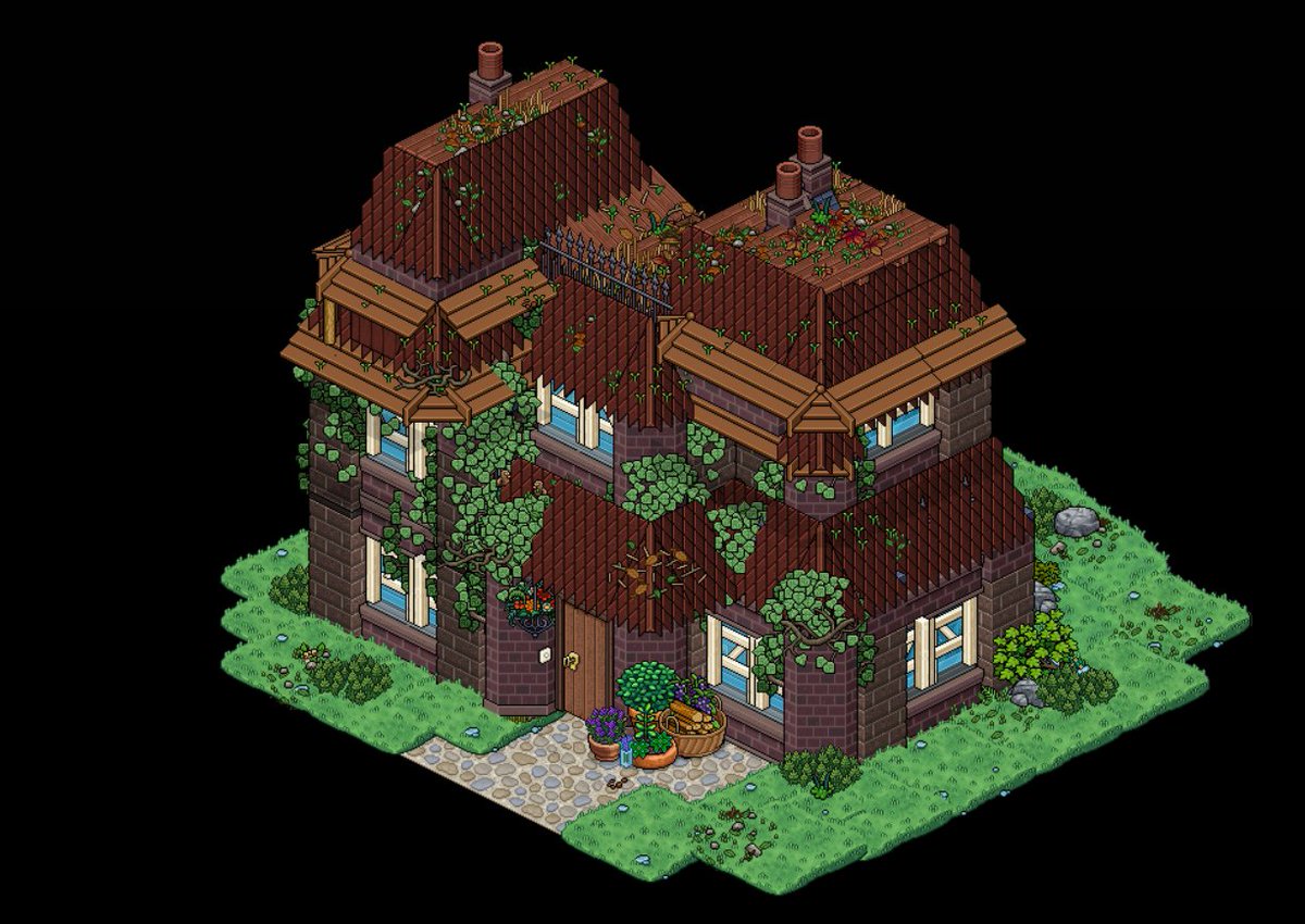 Throwback to my own little Habbo cottage I built a few years back <a href="/Habbo/">Habbo</a>