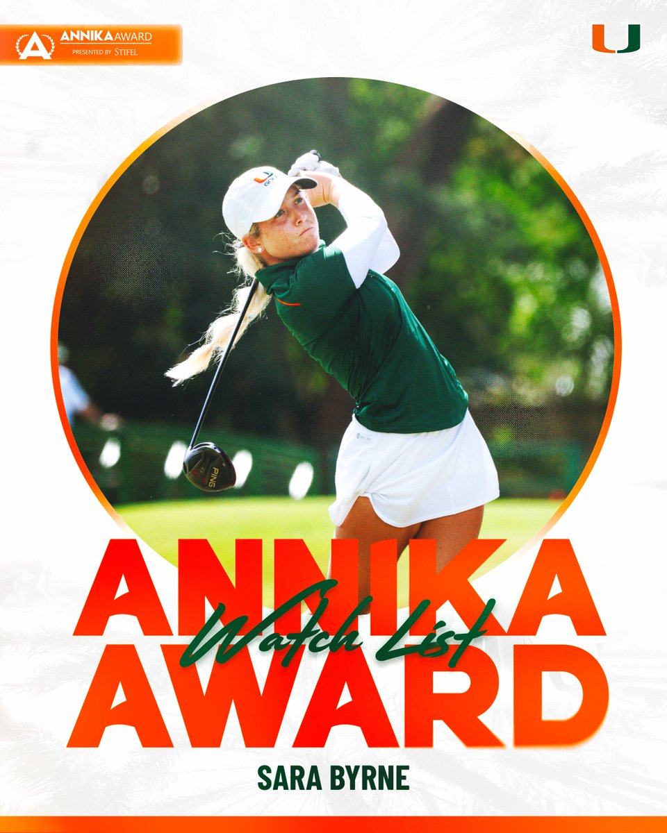 hurricanesgolf's tweet photo. .@sarabyrne01 is HER 🤩

She is a member of the 2024 Spring Watch List for @TheAnnikaAward! 

Read more: https://t.co/kuKQWFbJYl https://t.co/2Dms6GtS53
