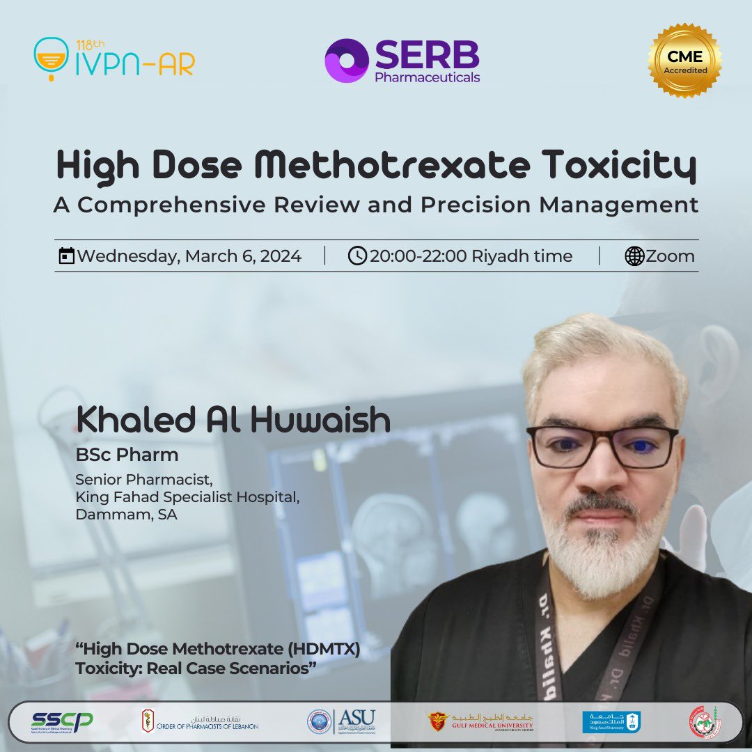 TabbaraOsama's tweet photo. Going live in 48 hours,
CME from SCFHS, JPA, LOP,MOHAP to all HCPs.
Register for free at https://t.co/12E7Lmua4Z
#IVPN_Network #oncology #serb https://t.co/BYo7yeGcFx
