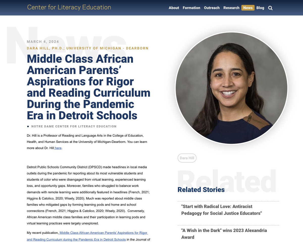 Check out the latest CLE blog by Dr. Dara Hill (UM - Dearborn) on her recent publication in the Journal of Advanced Academics: iei.nd.edu/initiatives/no… @ACEatND @ieiatnd