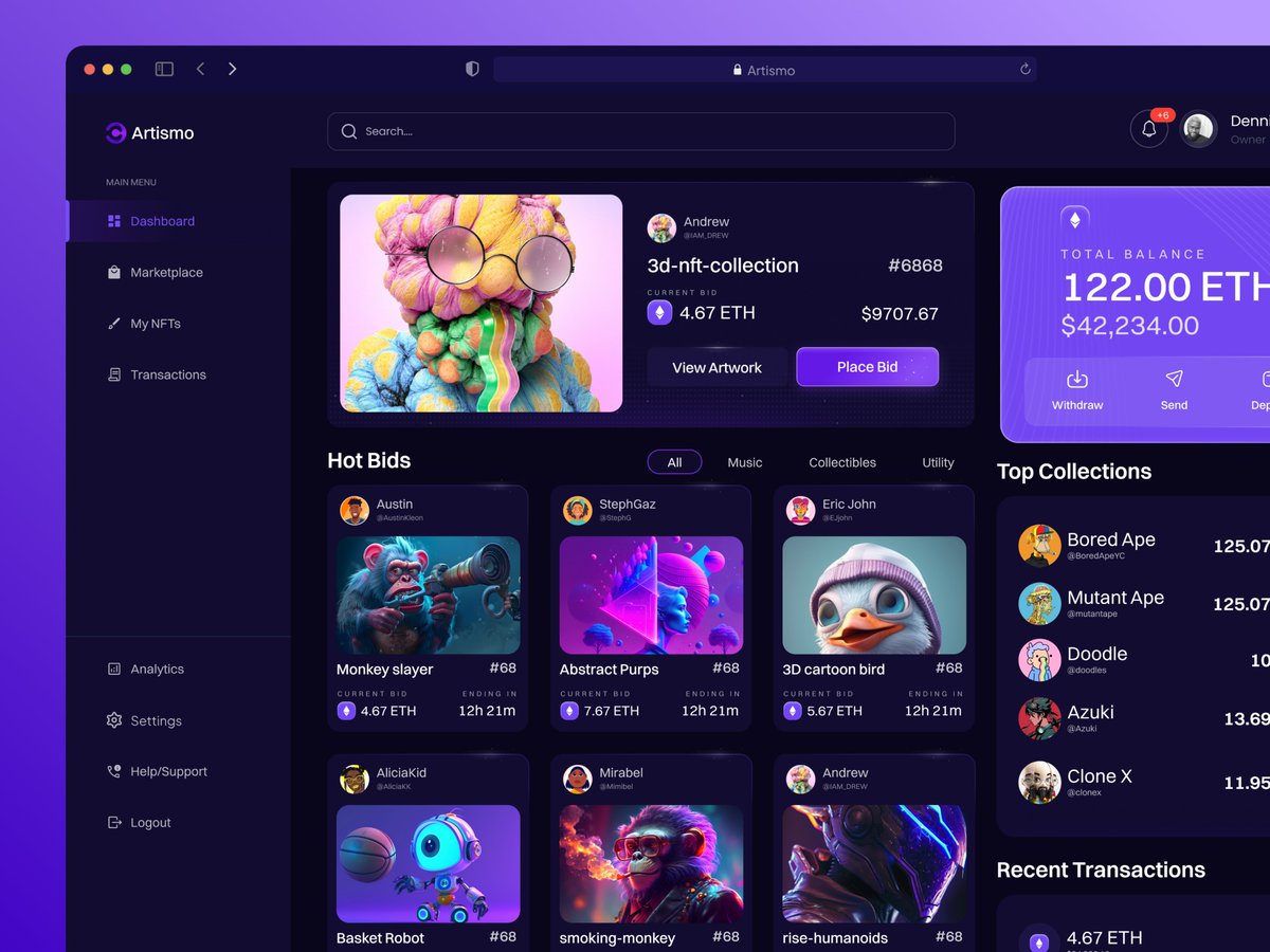 thedennisobaro1's tweet image. I sent these designs to the client, and he kept saying, "It is a lie. You didn't design this"; the guy nor gree believe😂
Here are some shots from an NFT project I am working on; I am good at designing for Dark mode sha.