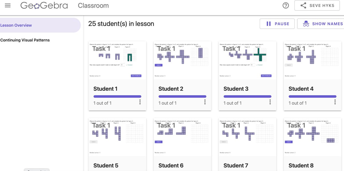 MrValencia24's tweet image. During our activation today ss got to explore and #MathPlay🧮 with #VisualPatterns by drawing the next step and making accurate predictions via @geogebra classroom😎
🔗geogebra.org/m/t4fkp845
#CodeBreaker🦾 #ITeachMath #MTBoS #MathIsFun #STEM #EdTech #Maths #Math