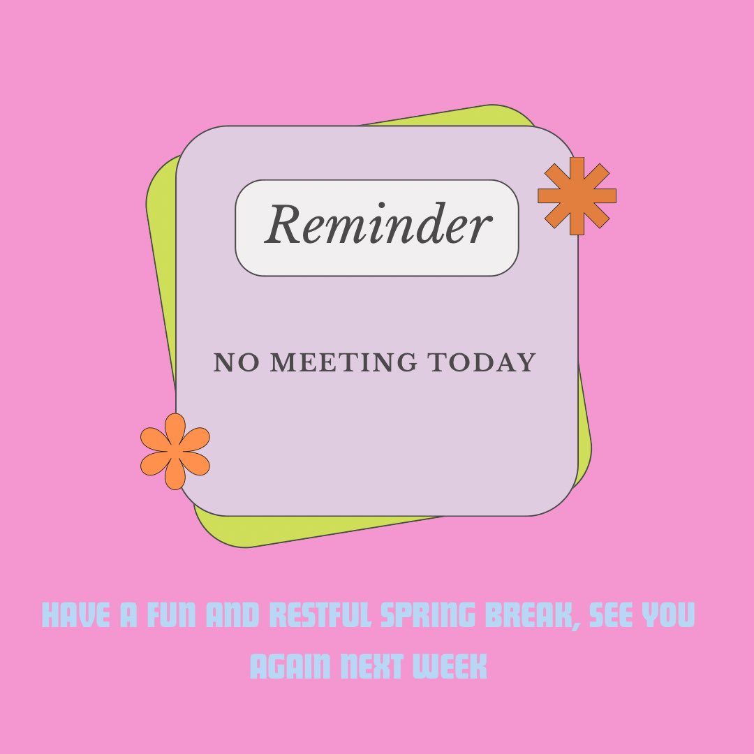 No general members meeting today!