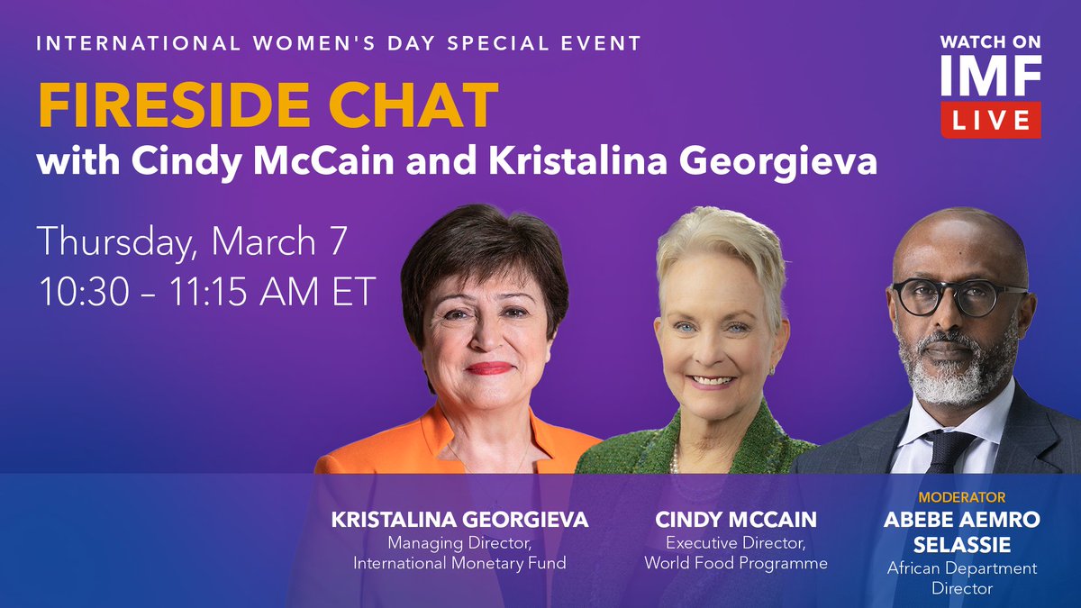 Join me and @wfpchief @cindymccain as we share insights on our professional journeys and the profound impact of empowering women to accelerate progress. #InvestInWomen youtube.com/live/TfvHlWdj6…
