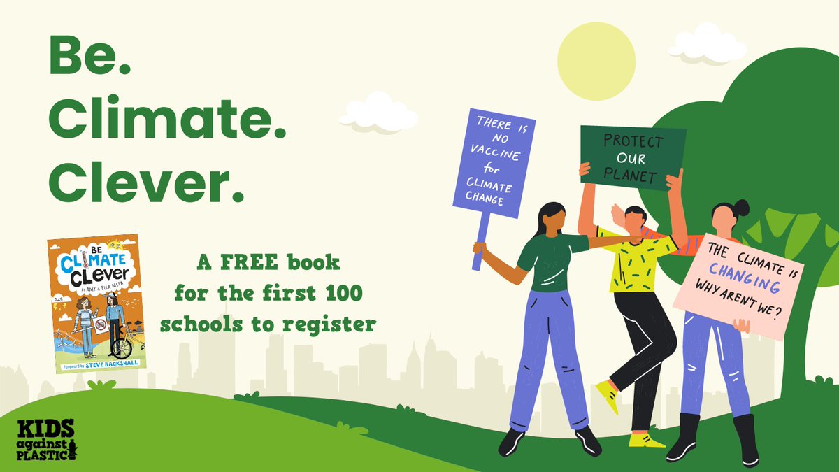 About 60 books left. Make sure your primary #school gets a #free copy.
Register here 👇
climateclever.co.uk/ccswelcome/
-
<a href="/chrisdysonHT/">Chris Dyson FCCT</a> 
<a href="/KidsVplastic/">Kids Against Plastic</a>