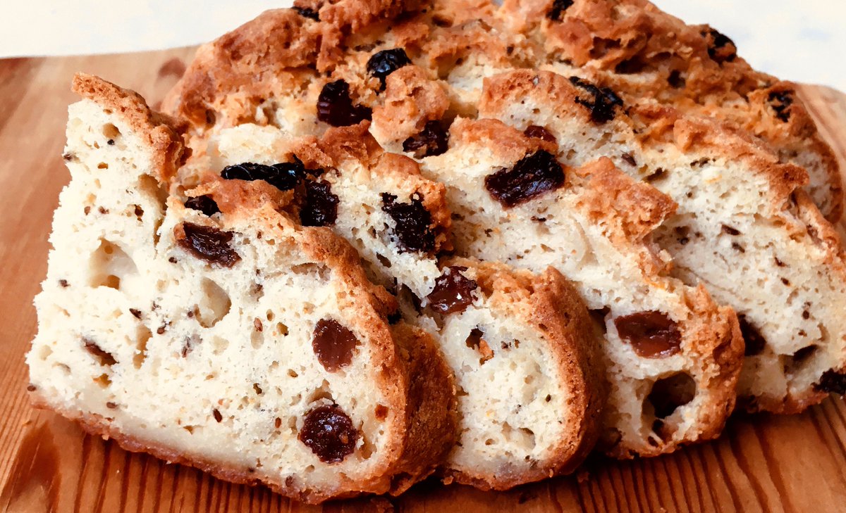 Need a breakfast idea for March?  Try our Irish Soda Bread - here until St Patrick's Day.  Toasted with butter, this caraway, orange and raisin infused bread is amazing!!  Available until 3.17!  #mariposa #irishsodabread #stpats #glutenfree #oakland #glutenfreebaking #GF