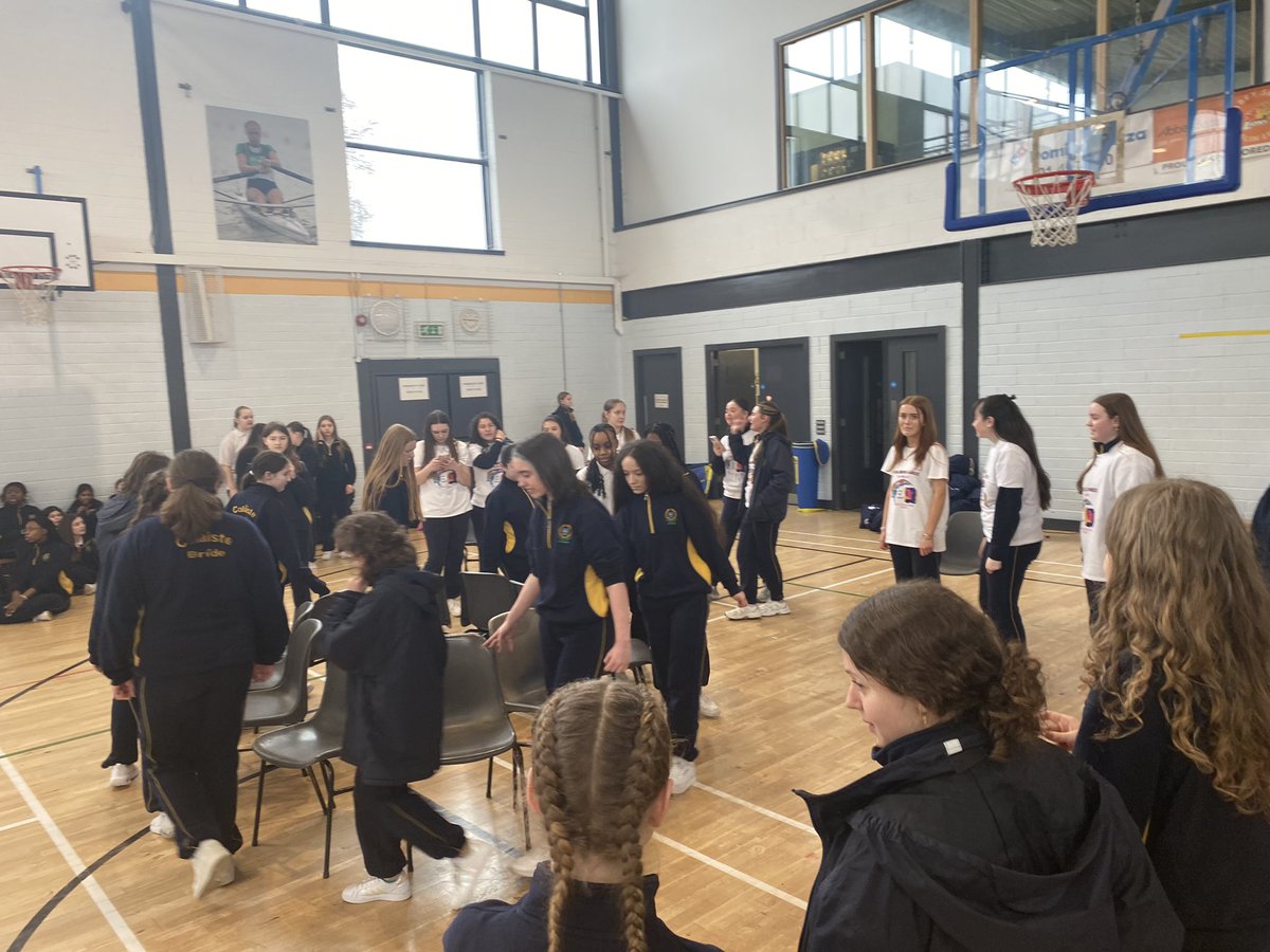 Our <a href="/AsfBride/">ColáisteBrídeASF</a> students leading the way #cbwellbeing 1st Year Olympic activities. #fun #fitness #friendship #family