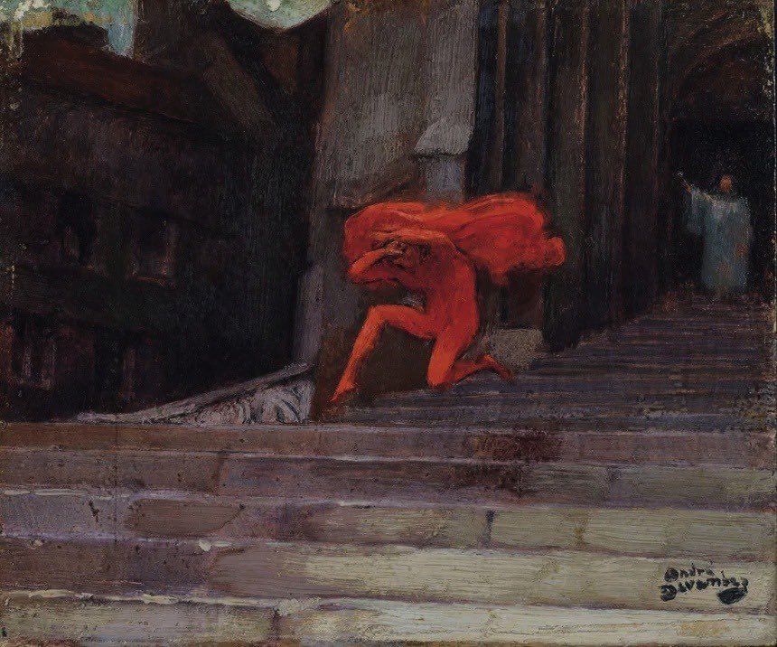 Kutsal su ile kiliseden kovulan şeytan…
Andre Devambez