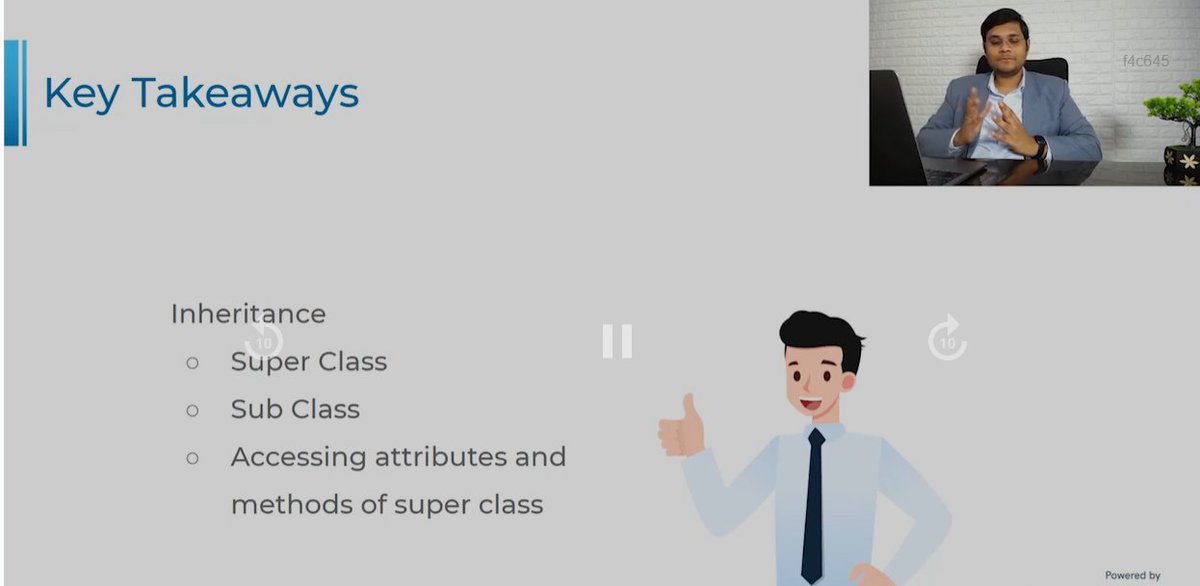 mohan_tigala's tweet image. Hello Connections :-)
Today was day #43 of #75daysoflearningandcodingchallenge.
Today i have completed my class on #Inheritance.
#Inheritance :- #Reusability
#Superclass :- #Base_Class #parent_Class
#Subclass :- #Derived_Class #Child_Class
Thanks to #NxtWave team.
#consistency