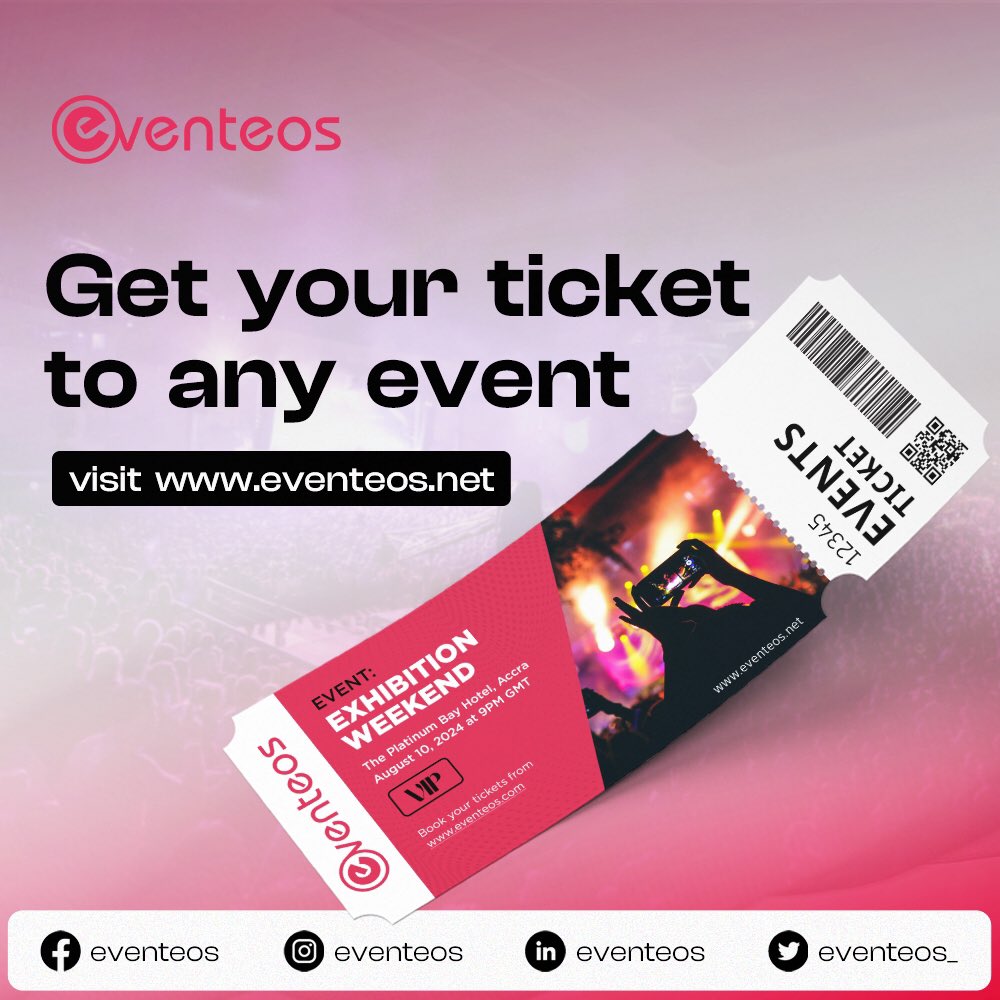 eventeos_'s tweet photo. Get Tickets to any event on https://t.co/llIoR65nN8 Have the best experience #events #tickets https://t.co/Rb5hWOVgmc
