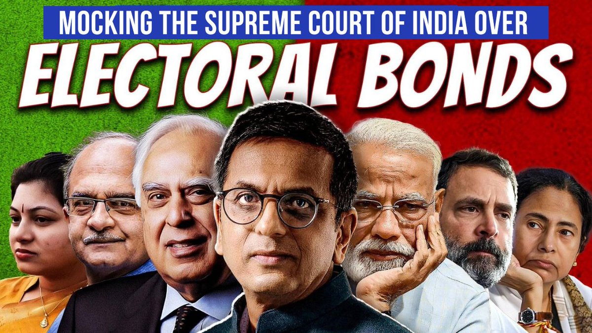 In a landmark judgement, #SC had declared #ElectoralBonds as unconstitutional as it denied voters the #RightToInformation 
Now, HOURS before it was supposed to give details of Bond purchases - #SBI says it needs time till AFTER the #LokSabhaElections2024🤦🏻‍♂️
youtube.com/live/iWWUsX_qA…