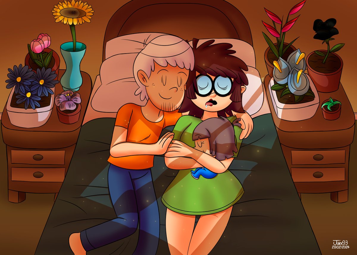 A commission of a beautiful scene with Lincoln, Lisa and little Lulu sleeping together as a whole family. I hope you like it.

#commission #commissionart #TheLoudHouse #originalcharacter #LincolnLoud #LisaLoud #lululoud #myartt #myartwork #julex93 #julex93drawings