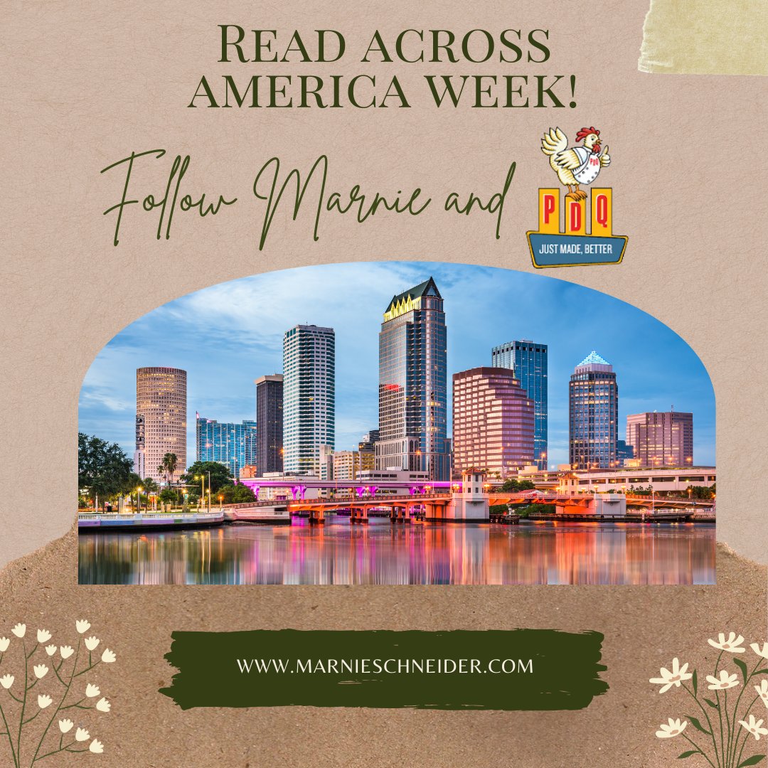 🍗 Excited to share that Marnie Schneider is teaming up with PDQ Chicken to spread inspiration and joy during Read Across America Week! 🌟 Join us in the heartwarming journey as we bring smiles to 500 students in the Tampa Bay area! marnieschneider.com/books