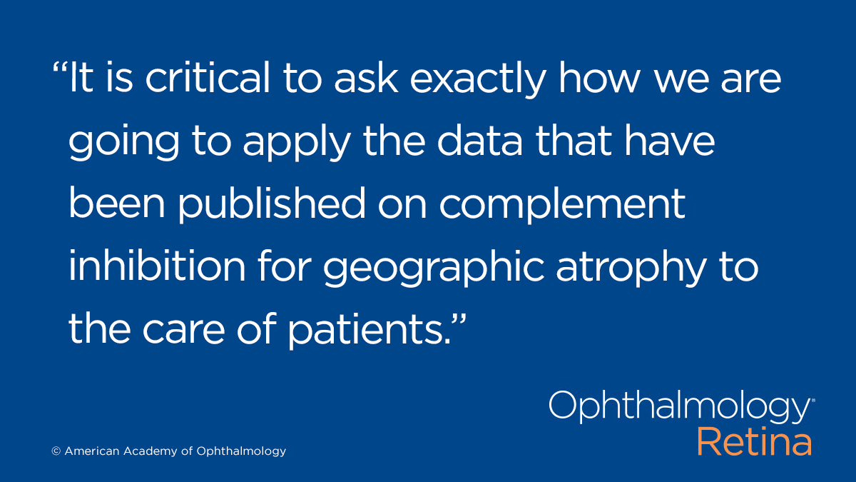 Editorial: To Treat or Not to Treat Geographic Atrophy – That is the Question ow.ly/W8G950QKKlK