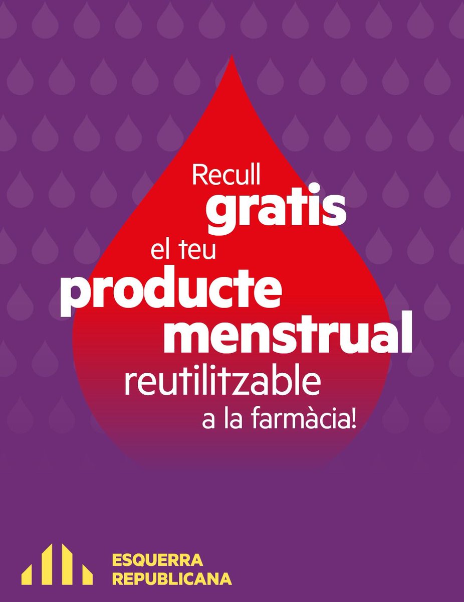 ERCAmetllaV's tweet photo. Reivindiquem la feina d'@igualtatcat per garantir els drets sexuals i reproductius i l'equitat menstrual. Avui el @govern d'Esquerra a la Generalitat garanteix ✅ l'accés gratuït i universal a productes🩸 menstruals reutilitzables.
#guanyestu #guanyaCatalunya #ametlladelvallès https://t.co/xLcyb87tOj