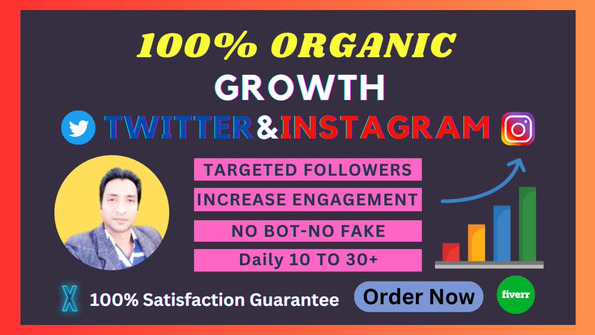 I will do the best twitter and instagram marketing for organic growth.  #instagramhacksforgrowth #organic #instagramgrowthservice #instagrambusinessgrowth #instagramorganicgrowth #growthoninstagram #instagramgrowthexpert #instagramgrowthtips #growthinstagram