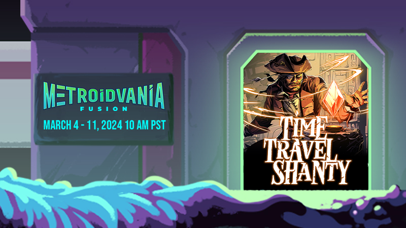 Time Travel Shanty is part of the #MetroidvaniaFusion Fest on <a href="/Steam/">Steam</a>. It's the perfect time to wishlist it and all the other amazing metroidvanias on the platform, or get a good deal on some of the released ones!