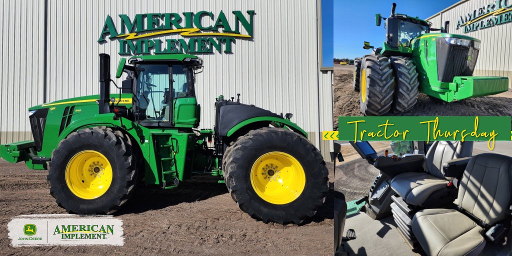 #TractorThursday Feature 🇺🇸
2022 John Deere 9R 540 4WD Tractor
$539,000 - ⬇️ LOW 4.25% Fixed for 60 Mos 
👉🏼: shorturl.at/bqyz0

#9R540Tractor #johndeere9R540 #9RTractor #9R540 #johndeereusedequipment #tractor #usedtractor #usedtractorforsale #johndeere #4WD #4WDTractor