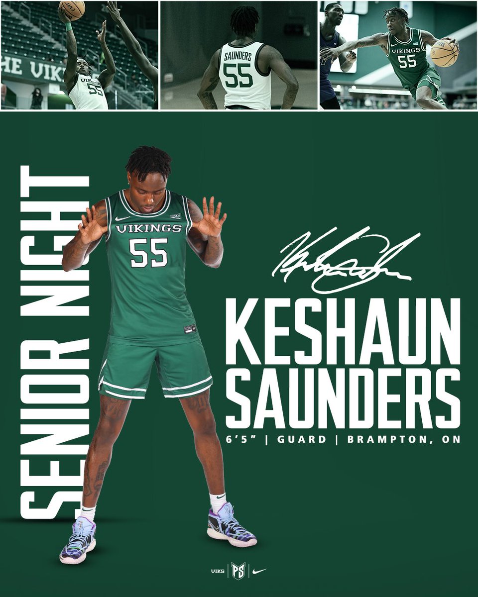 psuviksMBB's tweet photo. A senior from Brampton, Ontario,🇨🇦 … his second year as a Viking, at guard, #55 Keshaun Saunders! 👏🫡

Thank you, Keshaun for everything you’ve contributed to the #GoViks program💚

#GoViks x @lazelanx https://t.co/n0Uv66J5GD